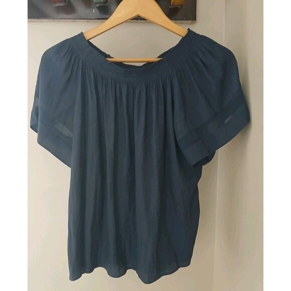Ramy Brook Smocked Off-the-Shoulder Blouse - Picture 1 of 10